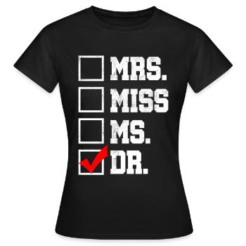 Doctor Checklist - Women's T-Shirt - black - Front - AI Model Female 172 dark (172cm)