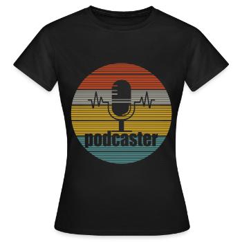 Podcasteurs - T-shirt Femme - noir - Devant - AI Model Female 172 dark (172cm)