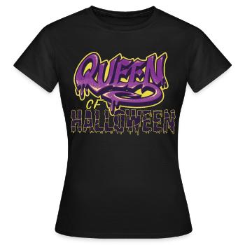Queen of Halloween Scary Queen Fun Party Outfit - Women's T-Shirt - black - Front - AI Model Female 172 dark (172cm)