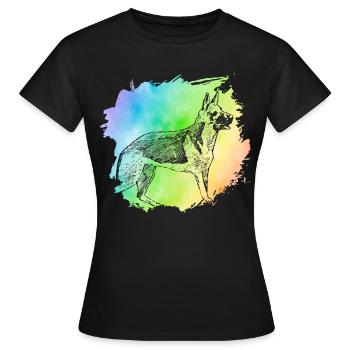 Deutscher Schäferhund - Frauen T-Shirt - Schwarz - Vorne - AI Model Female 172 dark (172cm)