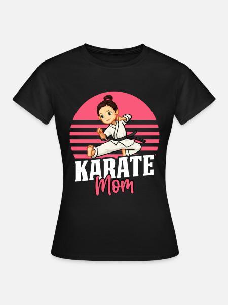 Karate Mama - Frauen T-Shirt - Schwarz