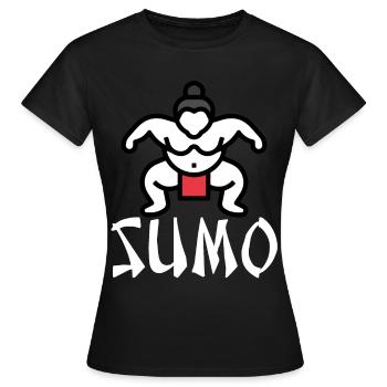 Sumo - Frauen T-Shirt - Schwarz - Vorne - AI Model Female 172 dark (172cm)
