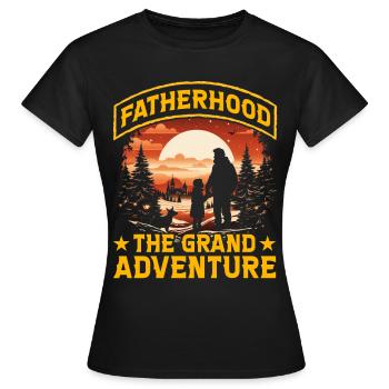 La paternité : la grande aventure - T-shirt Femme - noir - Devant - AI Model Female 172 dark (172cm)