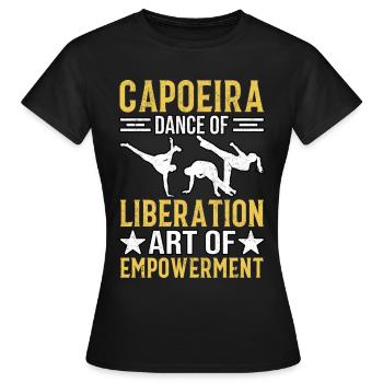 Capoeira, Tanz der Befreiung, Kunst der Ermächtigung - Frauen T-Shirt - Schwarz - Vorne - AI Model Female 172 dark (172cm)