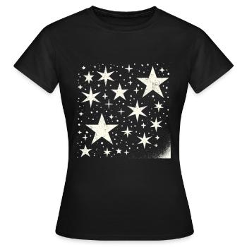 Sternen Lichter Komet Himmel Stern - Frauen T-Shirt - Schwarz - Vorne - AI Model Female 172 dark (172cm)