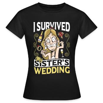 Hochzeit für Geschwister Hochzeitsparty Heiraten - Frauen T-Shirt - Schwarz - Vorne - AI Model Female 172 dark (172cm)
