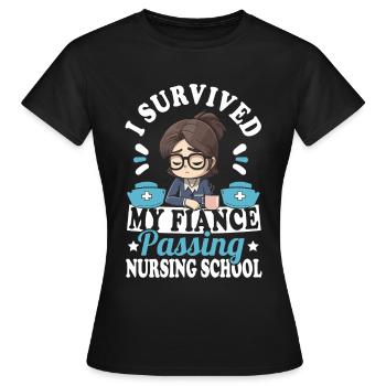 Gesundheitswesen Verlobter Krankenpflege schule - Frauen T-Shirt - Schwarz - Vorne - AI Model Female 172 dark (172cm)
