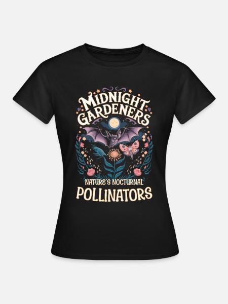 Motten Fledermäuse Nachtbestäuber - Frauen T-Shirt - Schwarz