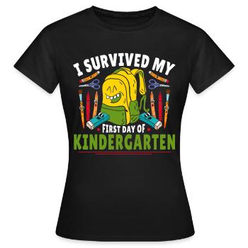 Maternelle Pré K Apprentissage précoce Journée de la maternelle - T-shirt Femme - noir - Devant - AI Model Female 172 dark (172cm)