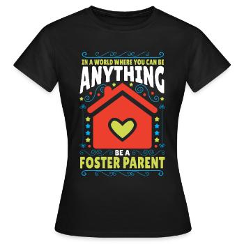 Foster Gifts for Foster Parents in - Women's T-Shirt - black - Front - AI Model Female 172 dark (172cm)
