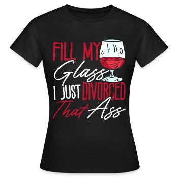 Divorced Separation Divorced Divorce - Women's T-Shirt - black - Front - AI Model Female 172 dark (172cm)
