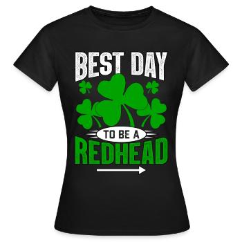 Meilleur jour pour être roux - T-shirt Femme - noir - Devant - AI Model Female 172 dark (172cm)