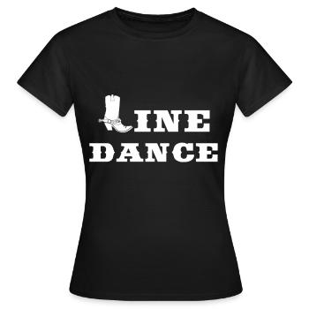 Bateau LineDance - T-shirt Femme - noir - Devant - AI Model Female 172 dark (172cm)