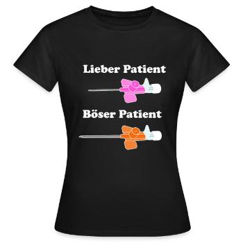 RETTUNGSDIENST ANÄSTHESIE NARKOSE LUSTIGER SPRUCH - Frauen T-Shirt - Schwarz - Vorne - AI Model Female 172 dark (172cm)
