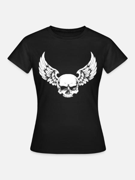 Totenkopf - Frauen T-Shirt - Schwarz