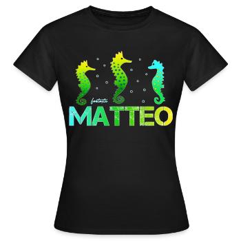 Matteo Geburtstag Matteo - Frauen T-Shirt - Schwarz - Vorne - AI Model Female 172 dark (172cm)