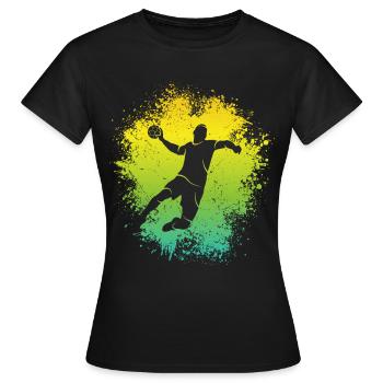 Handballer Handball Kinder Jungen Handballspieler - Frauen T-Shirt - Schwarz - Vorne - AI Model Female 172 dark (172cm)