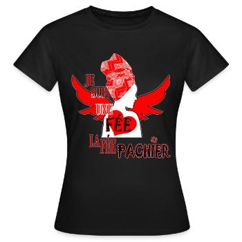 Je suis une fée, la fée pachier - Humour - T-shirt Femme - noir - Devant - AI Model Female 172 dark (172cm)