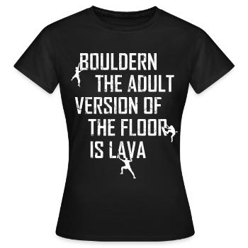 Klettern Sportkletterer Felsklettern Geschenk - Frauen T-Shirt - Schwarz - Vorne - AI Model Female 172 dark (172cm)