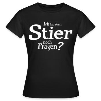 Sternzeichen Stier - Frauen T-Shirt - Schwarz - Vorne - AI Model Female 172 dark (172cm)