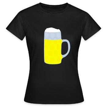 Bierglas, Bierkrug - Frauen T-Shirt - Schwarz - Vorne - AI Model Female 172 dark (172cm)