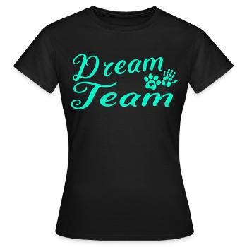 Hund Dream Team - Frauen T-Shirt - Schwarz - Vorne - AI Model Female 172 dark (172cm)