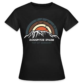 Zugspitze Garmisch Partenkirchen Wandern Souvenir - Frauen T-Shirt - Schwarz - Vorne - AI Model Female 172 dark (172cm)