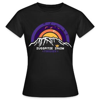 Zugspitze Finisher Garmisch Partenkirchen Wandern - Frauen T-Shirt - Schwarz - Vorne - AI Model Female 172 dark (172cm)