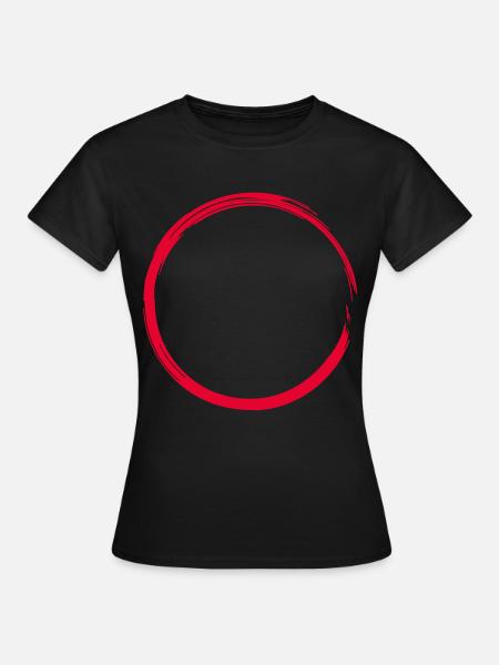 Kreis Geometrie Skizze - Frauen T-Shirt - Schwarz