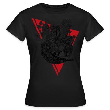 Planète des cactus en noir - T-shirt Femme - noir - Devant - AI Model Female 172 dark (172cm)