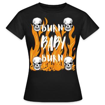 BRÛLE BÉBÉ BRÛLE! - T-shirt Femme - noir - Devant - AI Model Female 172 dark (172cm)
