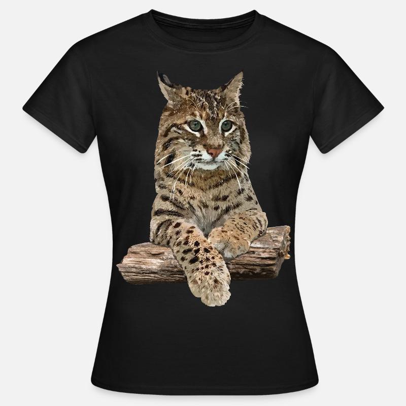 Luchs - Frauen T-Shirt - Schwarz