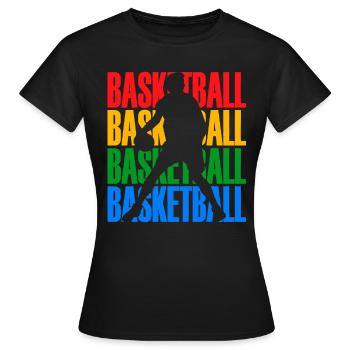 Dunking Basketball Spieler Sport Korbleger Grafik - Frauen T-Shirt - Schwarz - Vorne - AI Model Female 172 dark (172cm)