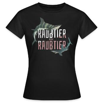 Raubtier bleibt Raubtier - Frauen T-Shirt - Schwarz - Vorne - AI Model Female 172 dark (172cm)