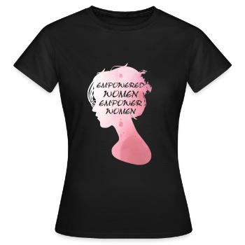 Empowered Women Empower Women - Frauenpower Design - Frauen T-Shirt - Schwarz - Vorne - AI Model Female 172 dark (172cm)