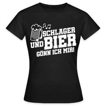 schlager bier - T-shirt Femme - noir - Devant - AI Model Female 172 dark (172cm)