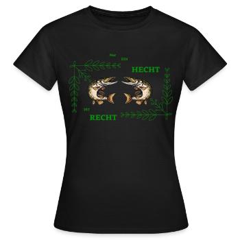 Hecht - Frauen T-Shirt - Schwarz - Vorne - AI Model Female 172 dark (172cm)