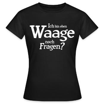 Sternzeichen Waage - Frauen T-Shirt - Schwarz - Vorne - AI Model Female 172 dark (172cm)