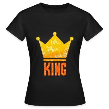 Look partenaire roi reine - T-shirt Femme - noir - Devant - AI Model Female 172 dark (172cm)
