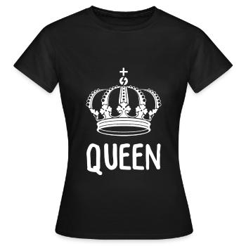 Look partenaire roi reine - T-shirt Femme - noir - Devant - AI Model Female 172 dark (172cm)