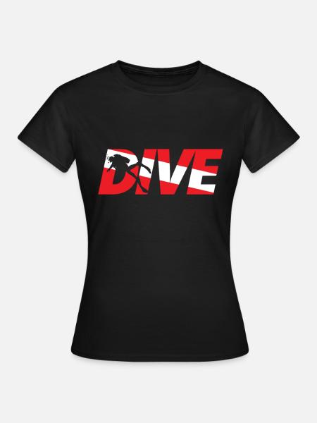 Tauchen - Scuba Diving Taucher Dive Tauch Geschenk - Frauen T-Shirt - Schwarz