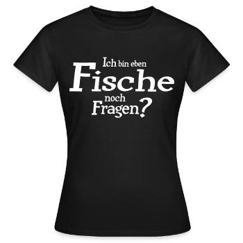 Sternzeichen Fische - Frauen T-Shirt - Schwarz - Vorne - AI Model Female 172 dark (172cm)