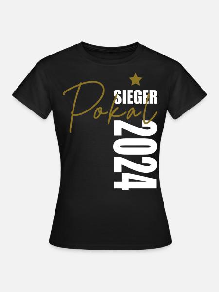 Pokalsieger 2024 - Frauen T-Shirt - Schwarz