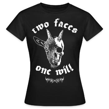 Deux visages, une volonté - Version du 24 décembre - T-shirt Femme - noir - Devant - AI Model Female 172 dark (172cm)