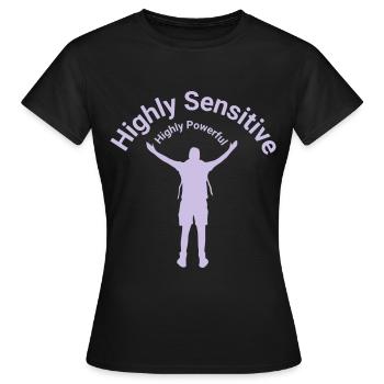 Très sensible - T-shirt Femme - noir - Devant - AI Model Female 172 dark (172cm)
