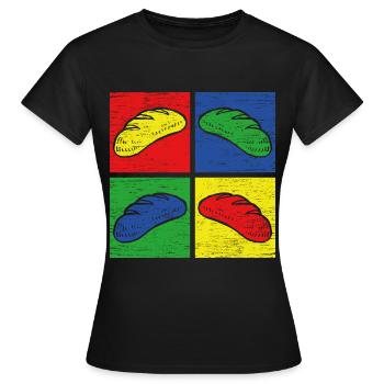 bread - Women's T-Shirt - black - Front - AI Model Female 172 dark (172cm)