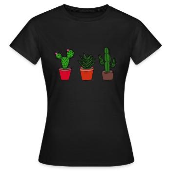 Cactus, cactus - T-shirt Femme - noir - Devant - AI Model Female 172 dark (172cm)