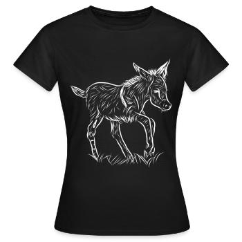 ass - Women's T-Shirt - black - Front - AI Model Female 172 dark (172cm)