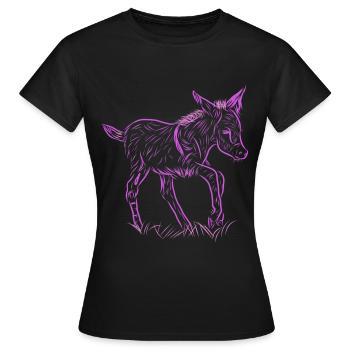 ass - Women's T-Shirt - black - Front - AI Model Female 172 dark (172cm)