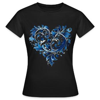 Kunst Herz Liebe Liebesbeweis Gefühle - Frauen T-Shirt - Schwarz - Vorne - AI Model Female 172 dark (172cm)